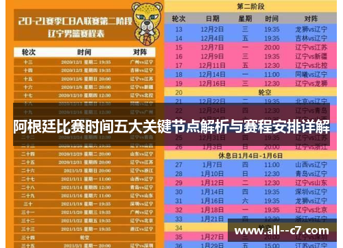 阿根廷比赛时间五大关键节点解析与赛程安排详解