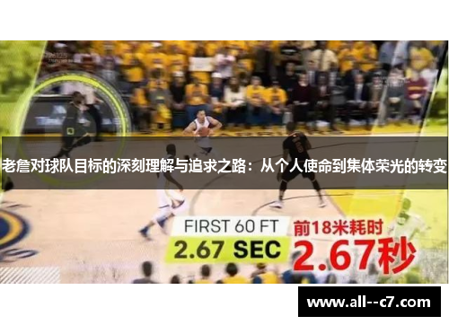 老詹对球队目标的深刻理解与追求之路：从个人使命到集体荣光的转变